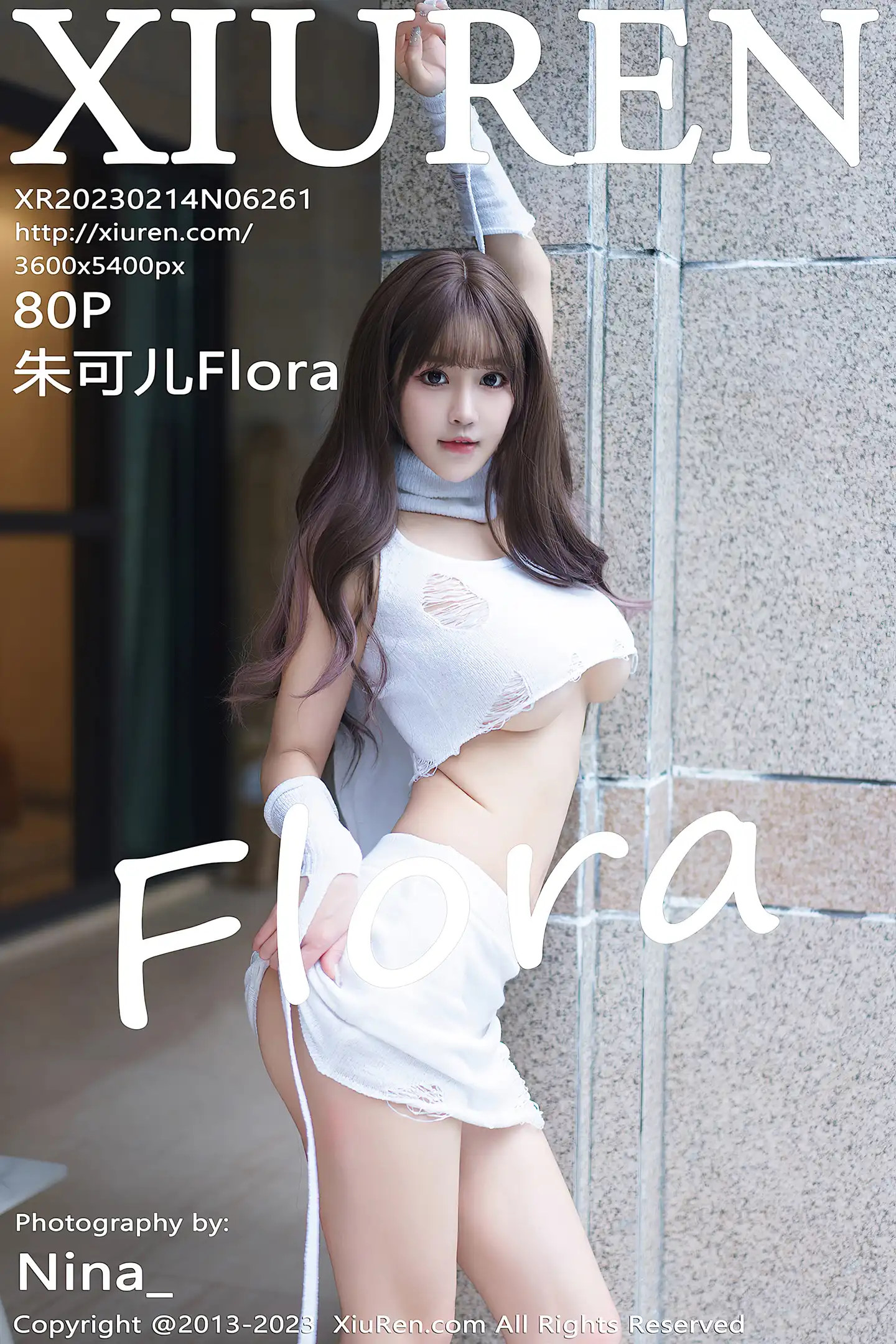 [XiuRen秀人网]No.6261_女神朱可儿Flora白色短款上衣配短裙秀雪峰美臀丰满诱惑写真80P-秀人网 - XiuRen.Space